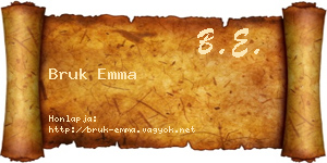 Bruk Emma névjegykártya